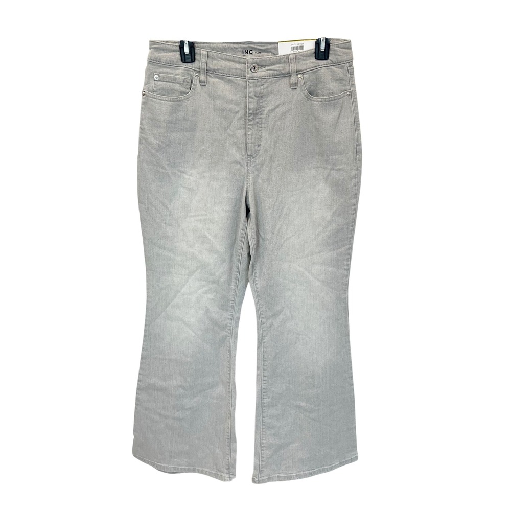NEW INC International Concepts High Rise Flare Jeans Light Gray - Size‎ 14P
